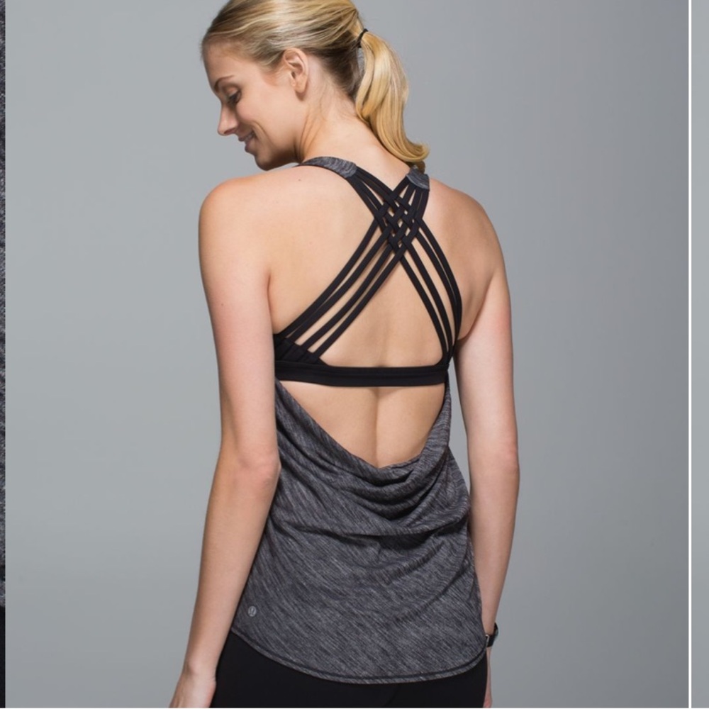 Lululemon Athletica Black Backless Tank Top